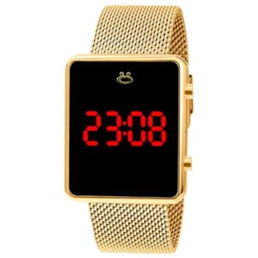 Imagem de Presente Feminino Relógio Digital Dourado Quadrado + Óculos de Sol Gatinho UV + Pulseira Estilo Pandora