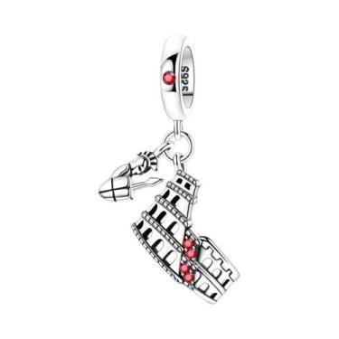 Imagem de Pingente De Prata 925 Com Formato De Edifício Histórico, Compatível Co