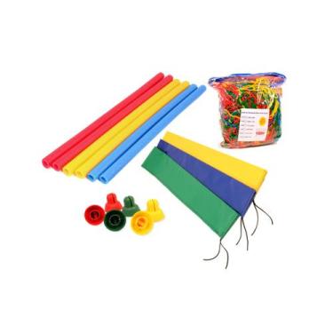 Imagem de Kit Rede de Proteção Capas Ponteiras e Isotubo para Cama Elástica 2,00