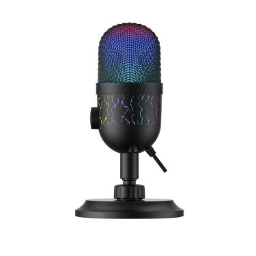 Imagem de Microfone Gamer Havit GK52, RGB, Cardioide, Conexão 3.5mm, Preto - GK52-Unissex