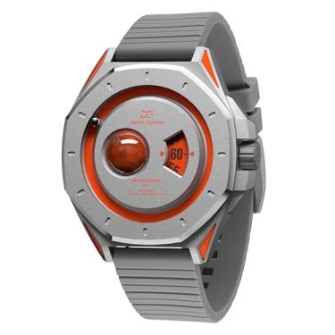 Imagem de Daniel Gorman Relógio masculino Quartz Gravity Series 2077 - pulseira de silicone, relógio de pulso com tema espacial luminoso orbital à prova d'água, Marte