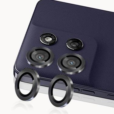 Imagem de Zeking (2 conjuntos) Protetor de lente de câmera compatível com Motorola Moto G Power (2026), vidro temperado ultrafino 9H resistente a arranhões com bordas de alumínio, capa de lente de metal