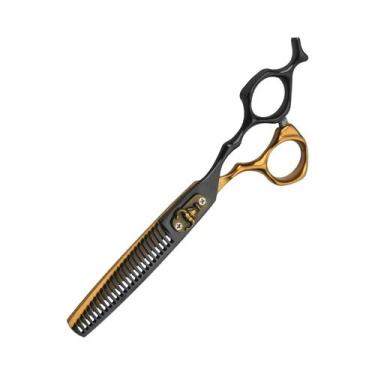Imagem de Tesoura Profissional De Cabeleireiro 6 Peças: Tesoura De Desbaste Afia