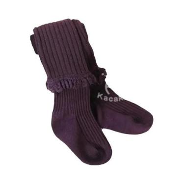 Imagem de Meias-calças De Algodão Canelado Com Renda Para Meninas, Elegantes, Es