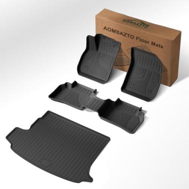 Imagem de Tapetes de chão e forro de carga adequados para Buick Envision 2021-2025 2026: Forros de piso TPE de ajuste personalizado para Envision 1ª e 2ª fileiras e tapete de porta-malas conjunto completo de