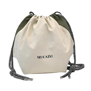 Imagem de oshhni Bolsa transversal pequena estilo saco, ideal para viagens ao ar livre, piqueniques e férias, Verde