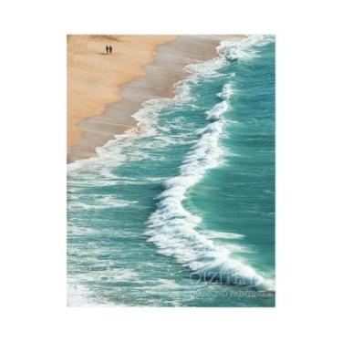 Imagem de Paisagem De Praia 5D DIY Bordado Com Diamantes Kits De Pintura Complet