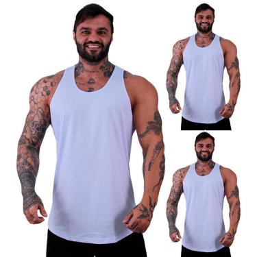 Imagem de Kit 3 Regatas Longline MXD Conceito Slim Cores Básicas e Mescladas Lisas-Masculino