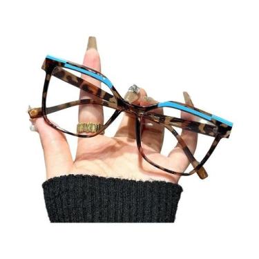 Imagem de Óculos De Leitura Retangulares Com Cores Combinadas, Anti Luz Azul, Te