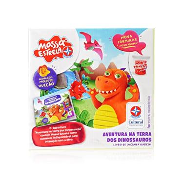 Imagem de Brinquedos Estrela, Livro uma aventura na terra dos dinossauros com Massa Estrela, Multicolor