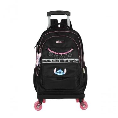 Imagem de Mochila Com Rodas Stitch Preto - Unico Preto