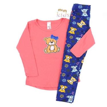 Imagem de Roupa Frio Menina Conjunto Meia Estação Infantil - ANALÊ, Rose bordado