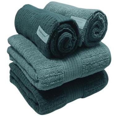 Imagem de Kit 4 Toalhas Buddemeyer Fio Penteado Canelado Verde e Verde Suave 2 b