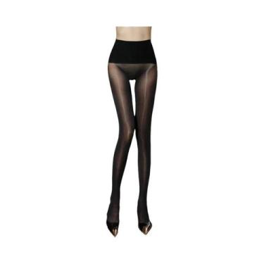 Imagem de Meia-calça Feminina De Cintura Alta Sem Costura, Fina, Brilhante, Cor 