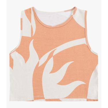 Imagem de Regata Feminina Estampada Infinita Cor Bege, G, Bege