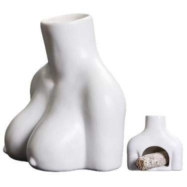 Imagem de Queimador Palo Santo, suporte de incenso de cerâmica, incensário de palitos de sálvia, palitos de palo santo, incenso com segurança, mancha de sálvia, difusor de aromaterapia, mini chaminé de cinzas