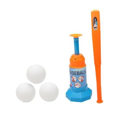 Imagem de oshhni Máquina de arremesso de beisebol para treinamento, brinquedo para brincar ao ar livre, lançador de bolas de beisebol para meninos e meninas de 8 a 12, Laranja