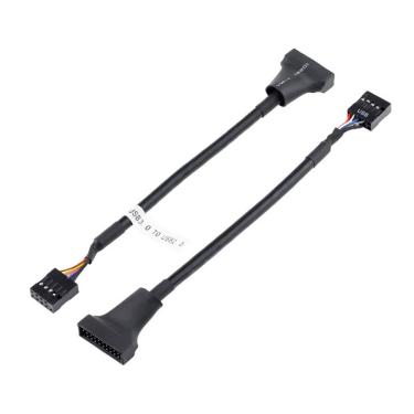 Imagem de Adaptador USB 3.0 Macho 20 Pin /USB 2.0 Femea 9 Pin 480mbps