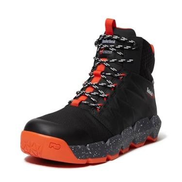 Imagem de Timberland PRO Morphix Tênis masculino de segurança composto de 15 cm à prova d'água, Preto/laranja, 9 Wide
