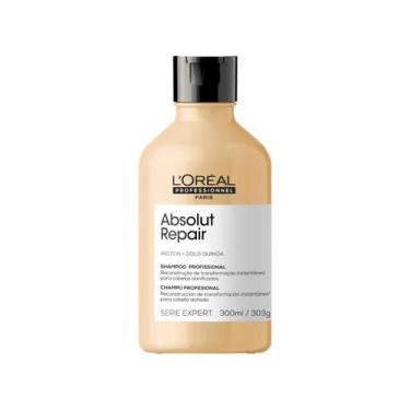 Imagem de Shampoo para Cabelos Danificados Loreal Absolut Repair Gold Quinoa 300