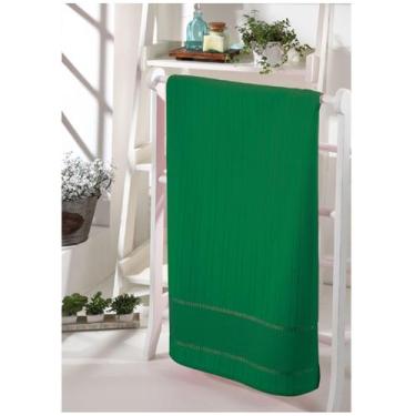 Imagem de Toalha de Rosto p/ Bordar Velour Bella Verde Escuro 50x80cm Dohler - D