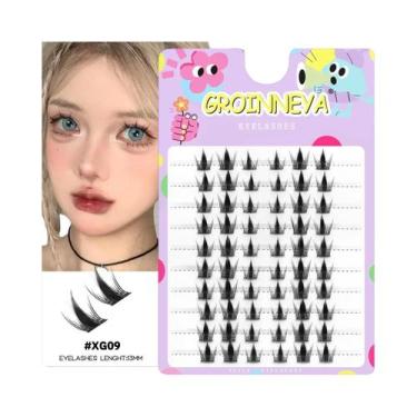 Imagem de Cílios Postiços Naturais Longos De Visom Sintético Em Cachos Para Exte