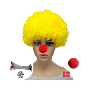 Imagem de Peruca Colorida E Fofa De Palhaço, Cabelo Sintético Resistente Ao Calo