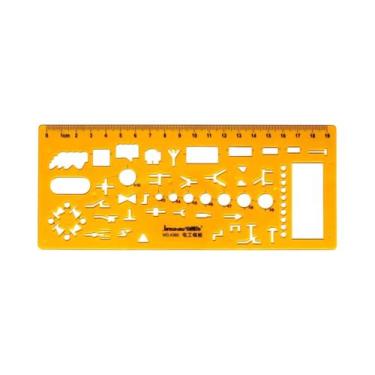 Imagem de Régua De Medição Oval Durável Em Resina K Para Desenho Digital, Móveis