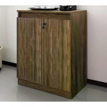 Imagem de Balcão Para Escritorio 02 Portas Me4149 Nogal Nogal - TECNO MOBILI