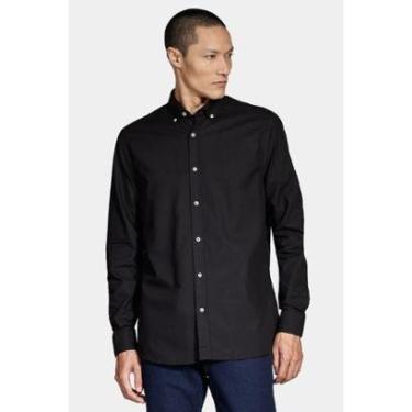 Imagem de Camisa Aramis Manga Longa Slim Oxford Down Planalto Preto-Masculino