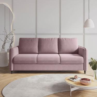 Imagem de Sofá 3 Lugares em Veludo Orquídea Cabecasa Madeiramadeira