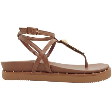 Imagem de Sandália Dedo Feminina Casual Dia a Dia Flatform Passeio Trabalho Conforto Via Marte 169-011