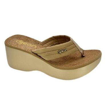 Imagem de Sandalia Tamanco Plataforma Feminino Dijean Anabela Classico Original,