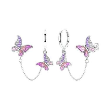 Imagem de Brincos De Argola Em Prata Esterlina 925 Para Mulheres, Joias De Luxo 