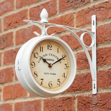 Imagem de Relógio Dupla Face Estação De Trem Parede New York Terminal - Genérico