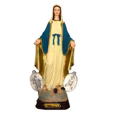 Imagem de Imagem Sacra Em Resina De Nossa Senhora Das Graças Com Medalha Milagro