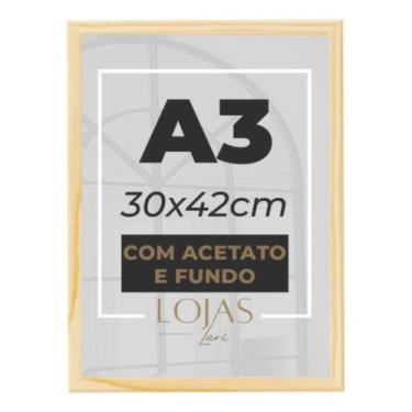 Imagem de Kit 5 Molduras A3 30x42cm Acetato Quadro Diploma Foto Poster - Pinus -