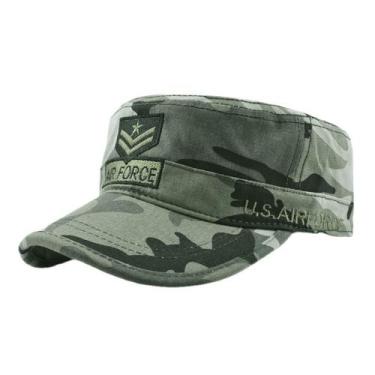 Imagem de Boné de beisebol de algodão camuflado, chapéu de cano plano, estilo mi