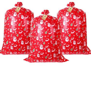Imagem de Conjunto de sacolas de presente de Natal extra grandes, 3 peças de sac