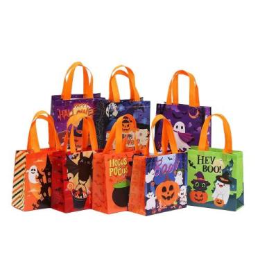 Imagem de Sacola de presente de Halloween, sacos de transporte de desenhos anima