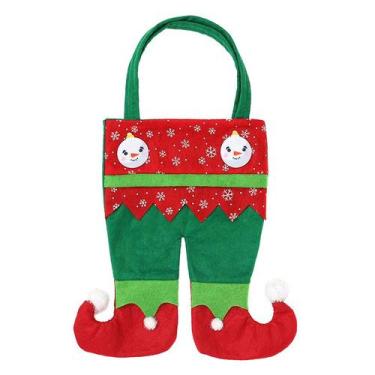 Imagem de Sacola de presente de Natal Elf Style Fabric Candy Carry Tote 42cm - y