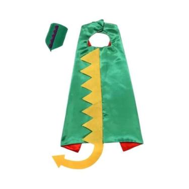 Imagem de Capa De Dinossauro Infantil Com Máscara E Cauda Para Festa De Hallowee