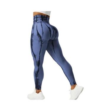 Imagem de Calças De Yoga Femininas De Secagem Rápida Com Estampa Tie-Dye Para Ci