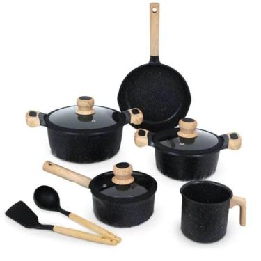 Imagem de Jogo de Panela 7 Peças Revestimento Cerâmica Antiaderente Indução - Ge