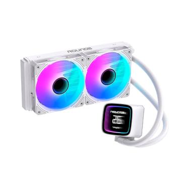 Imagem de Water Cooler Gamer Round5 Boreah 240 ARGB Com Display Branco