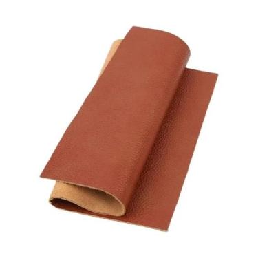 Imagem de Almofada De Sofá Em Couro Bovino Macio Marrom 1.5mm, Camada Superior D