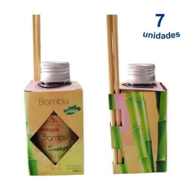 Imagem de 7 Aromatizador Ambiente de Bambu Difusor Vareta Aromatizante Perfume C