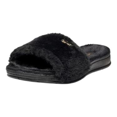 Imagem de Chinelo de Quarto Feminino Veludo Conforto Casual Pegada