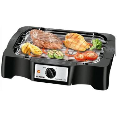 Imagem de Churrasqueira Elétrica Mondial Pratic Steak & Grill Grelha com Altura 