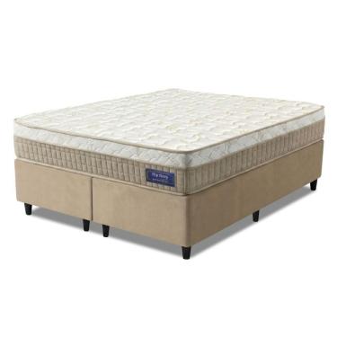 Imagem de Cama Box Colchão Queen Molas Superlastic Euro Pillow Start 158x198x62cm Apolo Bege